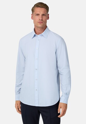 Boggi Milano Regular fit Overhemd 'B Sustainable' in Blauw: voorkant