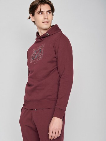 GREENBOMB Sweatshirt 'Bike Storm' in Red