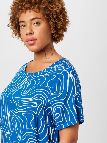 ONLY Carmakoma Blouse 'DES ALLIE' in Blauw