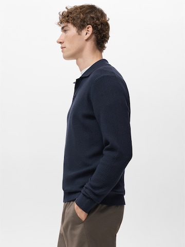 MANGO MAN Sveter 'ANTIGUAS' - Modrá