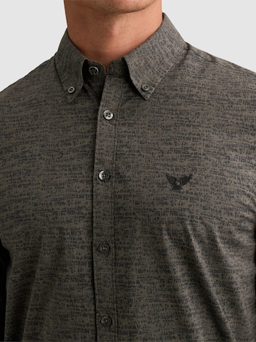 PME Legend - Ajuste regular Camisa 'Poplin shirt with allover print' en gris