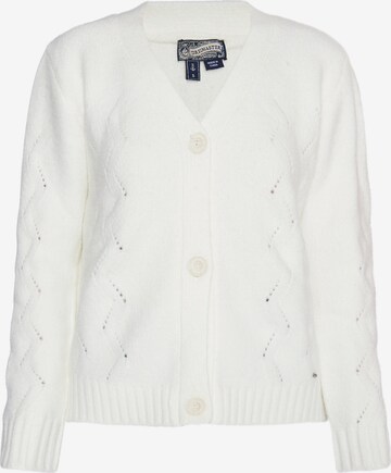 Cardigan DreiMaster Vintage en blanc : devant