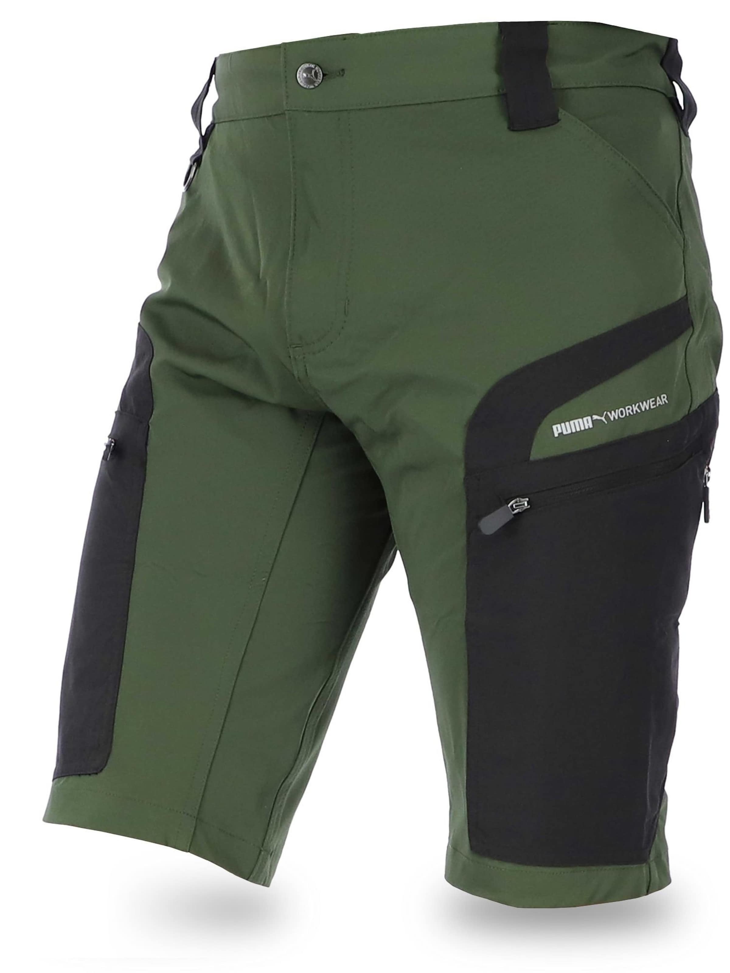 PUMA Workwear Regular Athletic Pants 'Puma Workwear Pro One Adventure Damenshorts' in Green: front