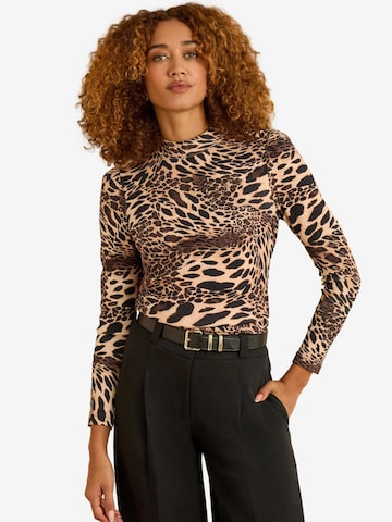 love & roses - Camisa em castanho: frente