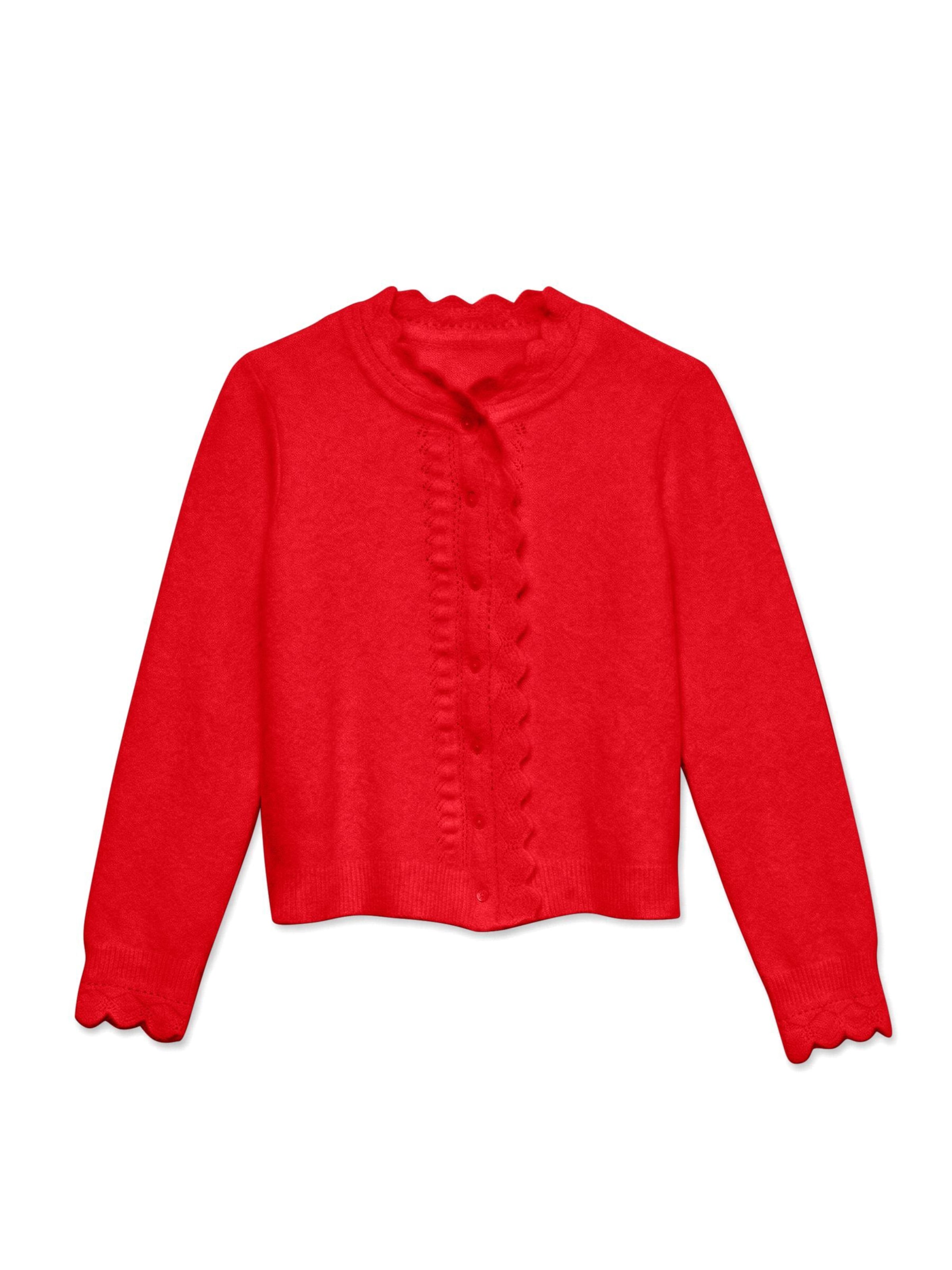 VERO MODA Gebreid vest 'AWNanna' in Rood: voorkant