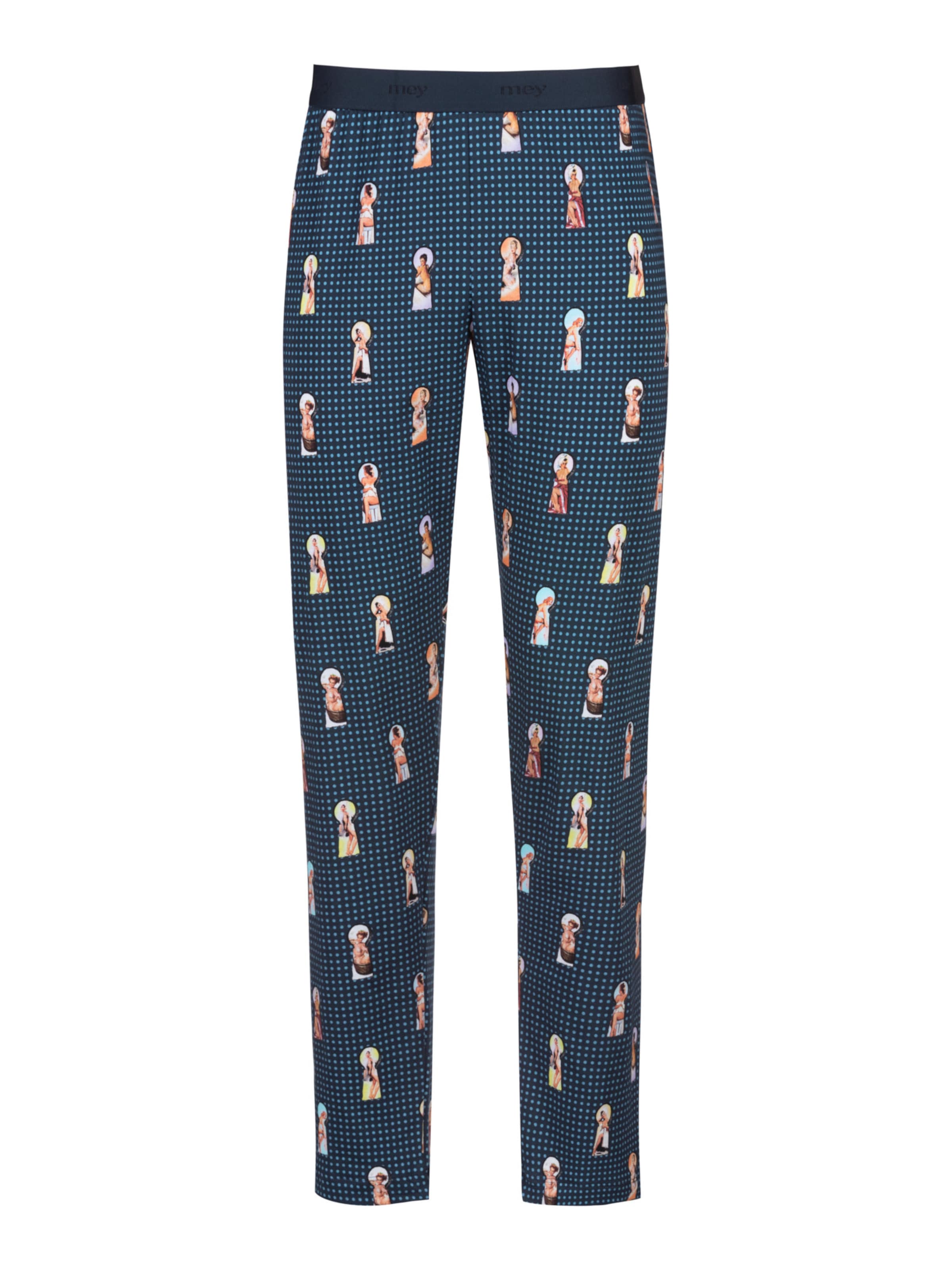 Mey Pajama pants 'Keyhole And Pin Up' in Blue: front