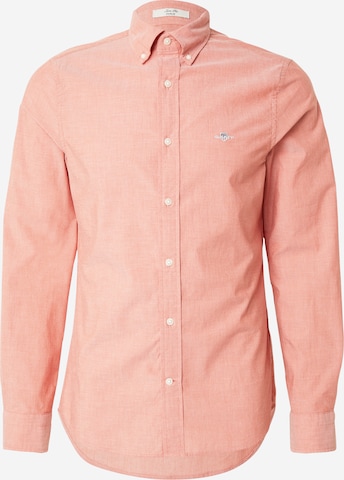 Coupe slim Chemise GANT en orange : devant