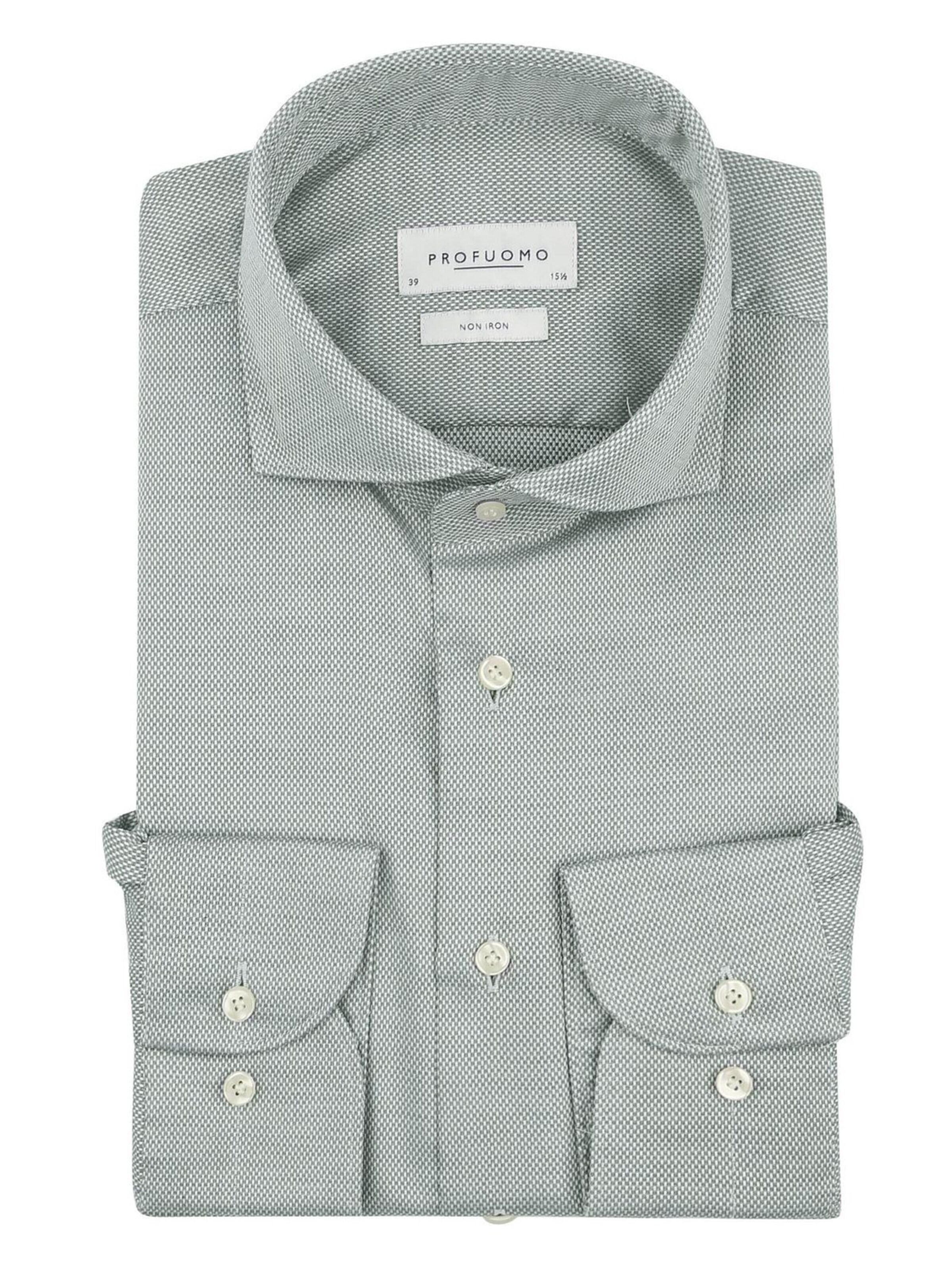 Profuomo Button Up Shirt in Green: front