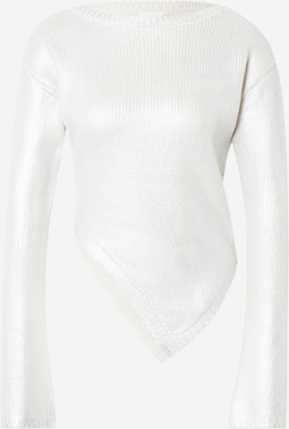 Pullover di ABOUT YOU x Laura Giurcanu in argento: frontale