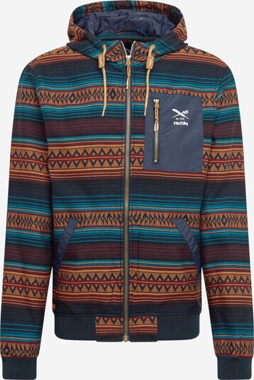 Iriedaily Veste mi-saison 'Vintachi' en bleu / bleu marine / orange / rouge foncé, Vue avec produit