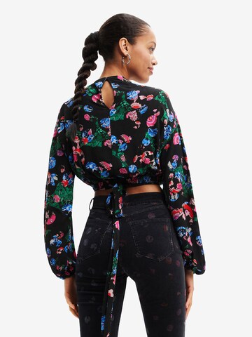 Desigual - Blusa 'Garden' en negro