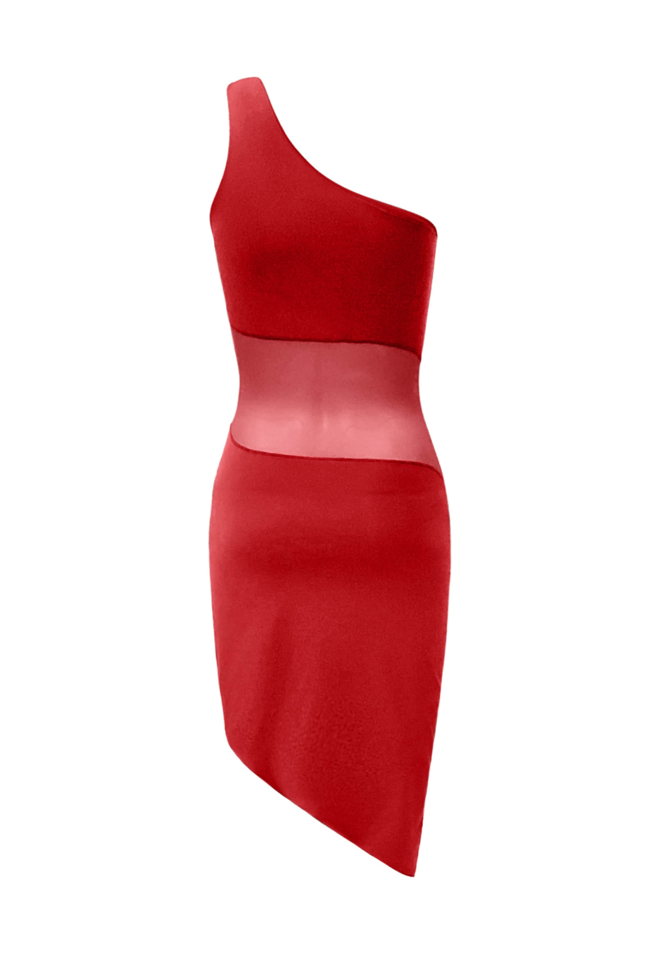 OW Collection Coctailkjole 'Curve' i rød