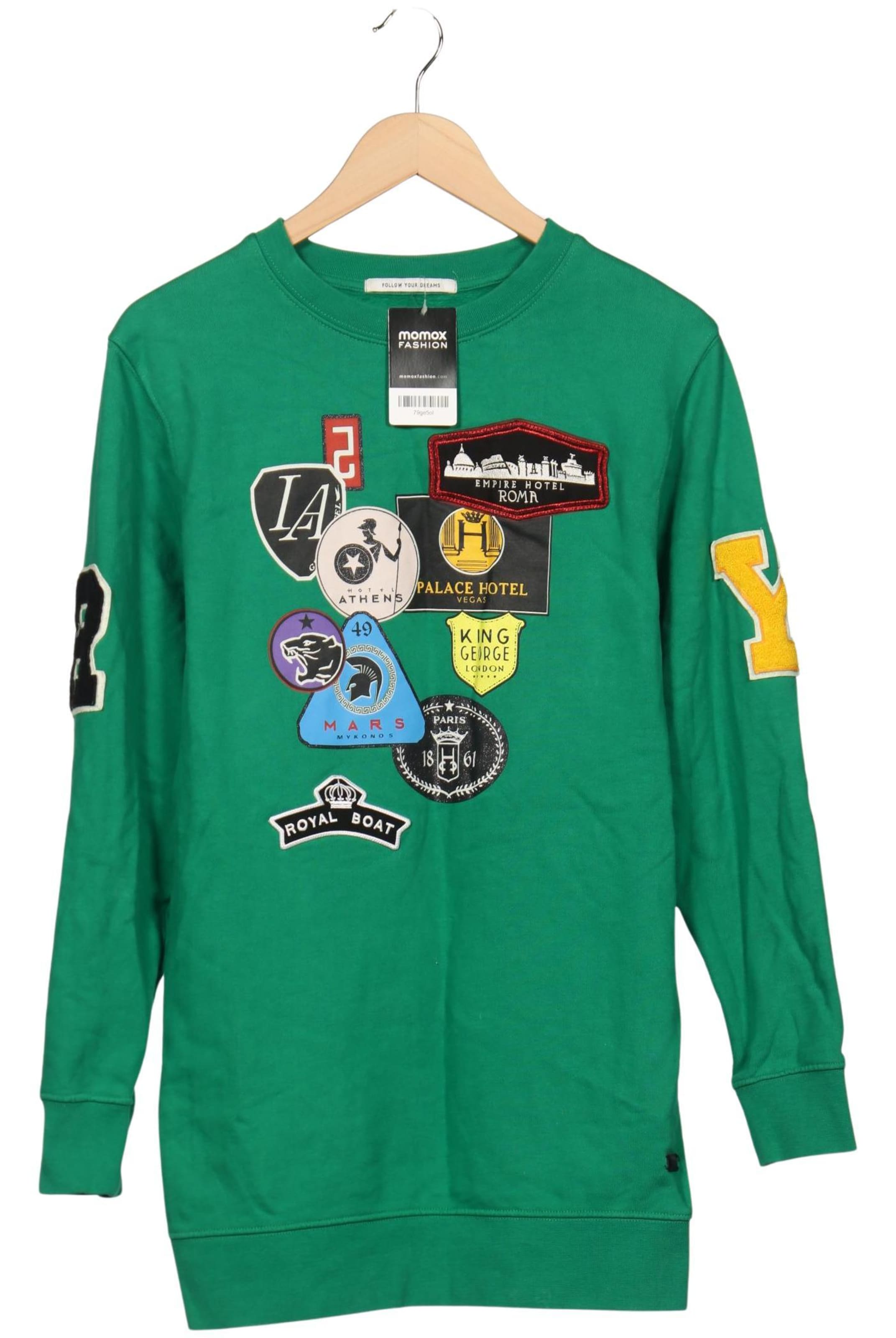 REPLAY Sweatshirt & Zip-Up Hoodie in S in Green: front