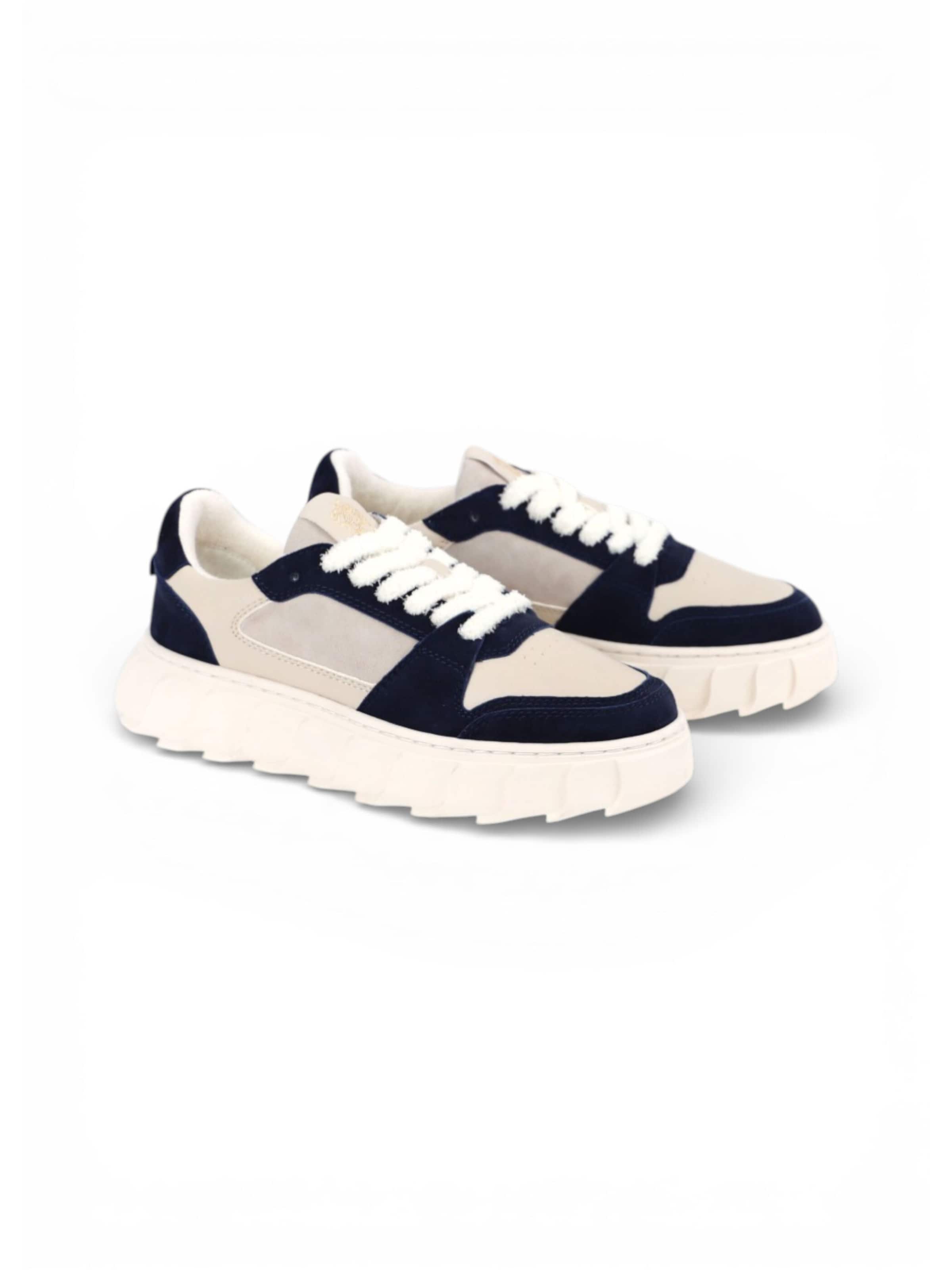 Apple of Eden Sneaker 'LONDON', ca. 3,5 cm Absatz in Blau