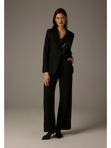 MORE & MORE Wide leg Pleated Pants in Black