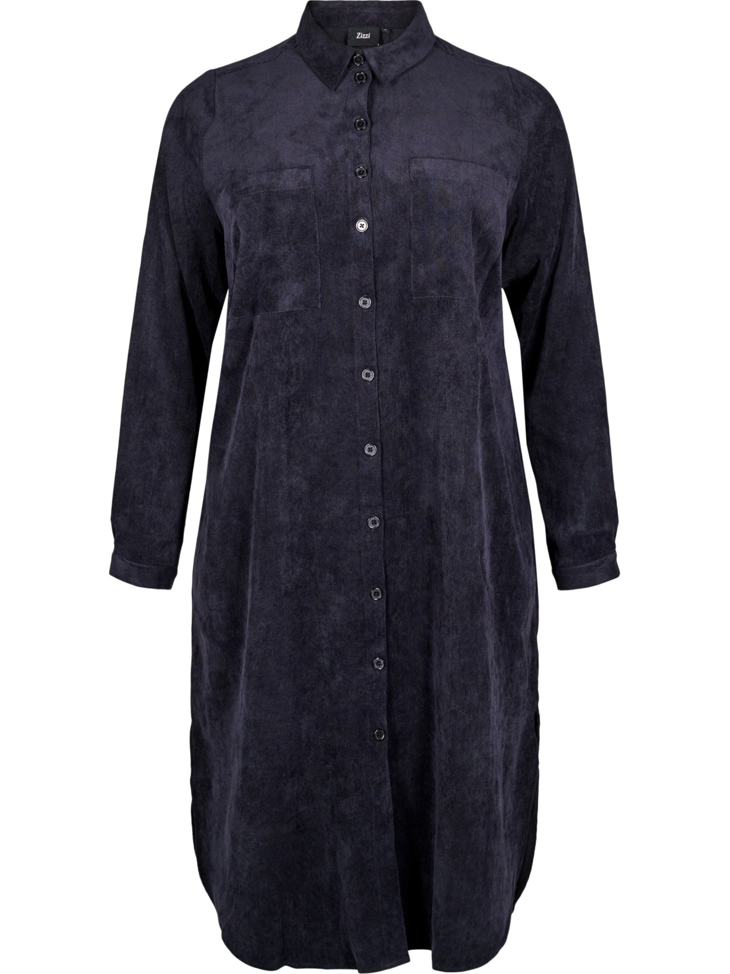 Zizzi Рокля тип риза 'Velena' в черно: отпред