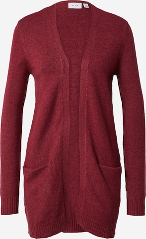 VILA Knit Cardigan 'Ril' in Red: front