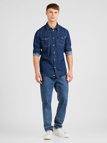 Pepe Jeans Regular fit Button Up Shirt 'HAMMOND' in Blue