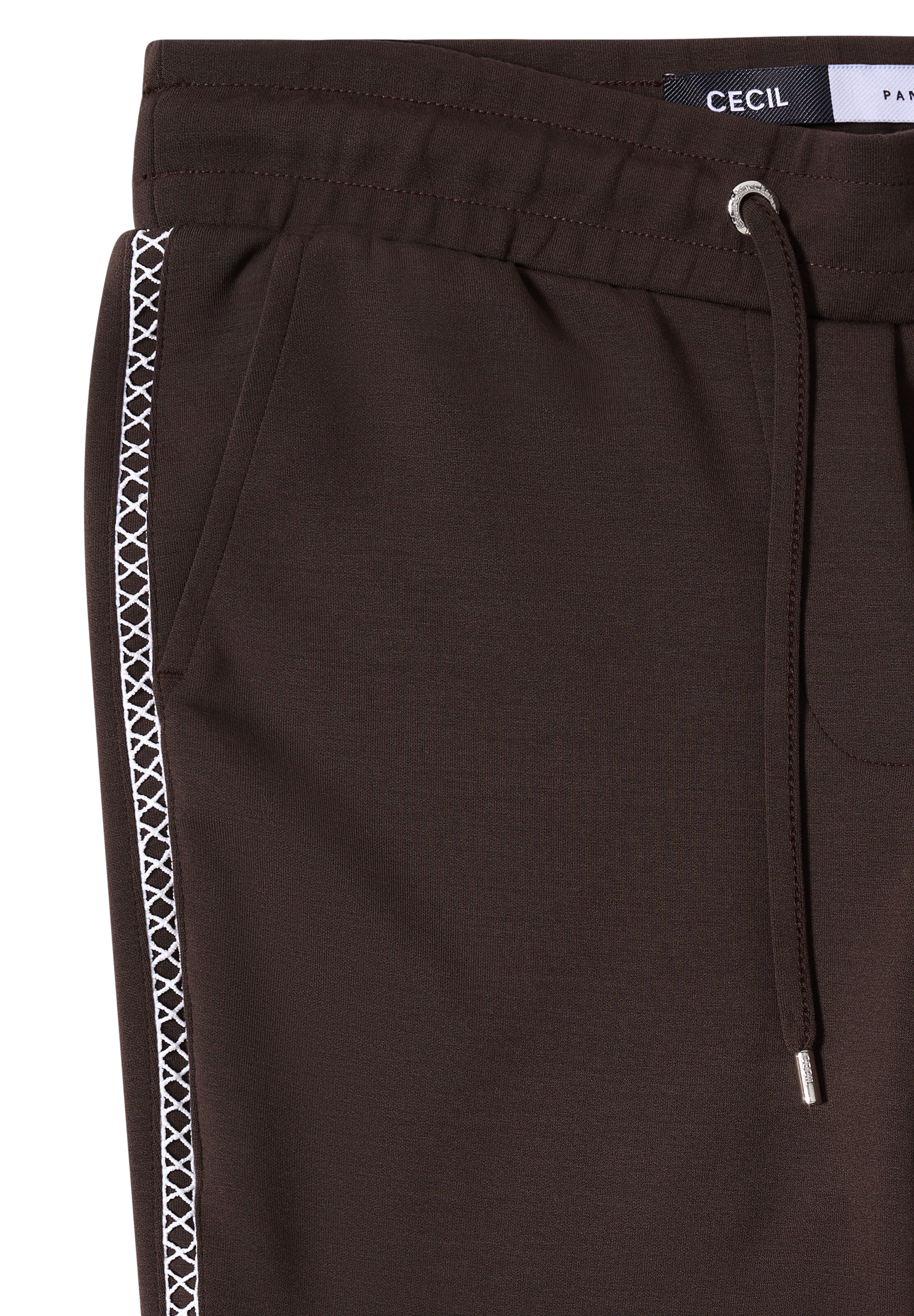 CECIL Slimfit Hose 'Tracey' in Braun