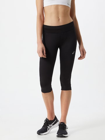 Skinny Pantaloni sport 'Silver' de la ASICS pe negru: față