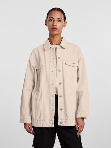 PIECES Between-Season Jacket 'Tika' in Beige: front