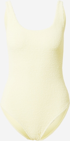 Sutien de tricou Costum de baie sport 'LEMONADE RIVIERA' de la aim'n pe galben: față
