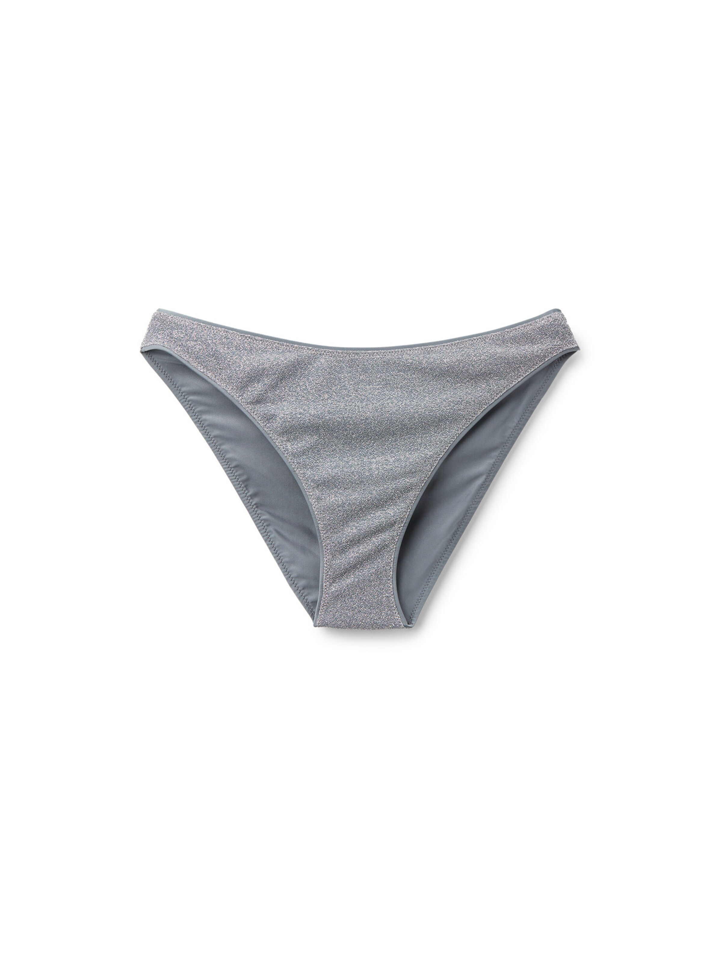 CALZEDONIA Bikini Bottoms 'Metallic Glow' in Grey: front