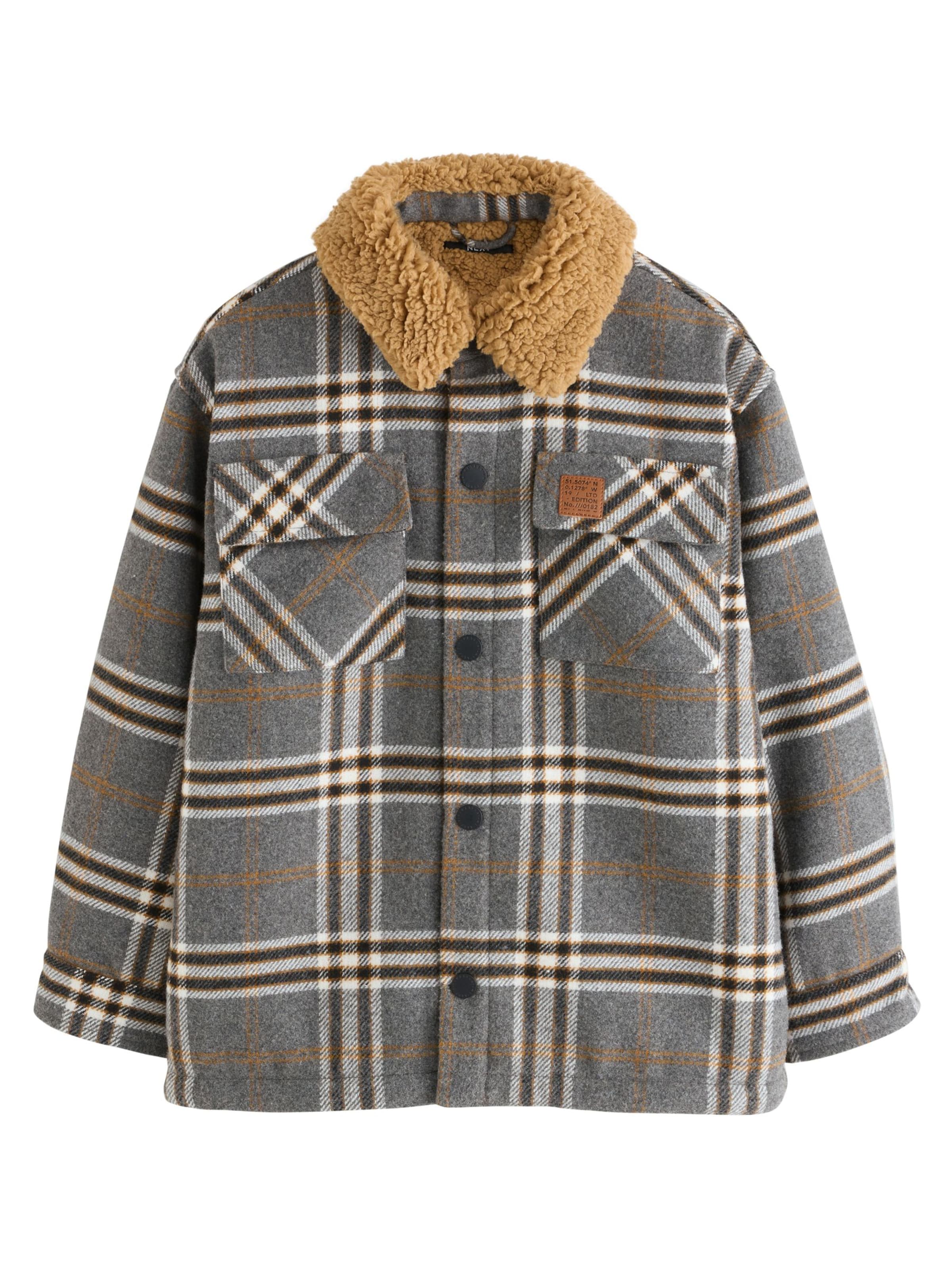 Next Välikausitakki värissä harmaa: etupuoli