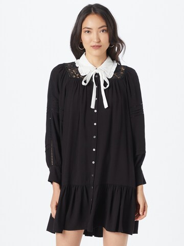 Suncoo Shirt Dress in Black: front