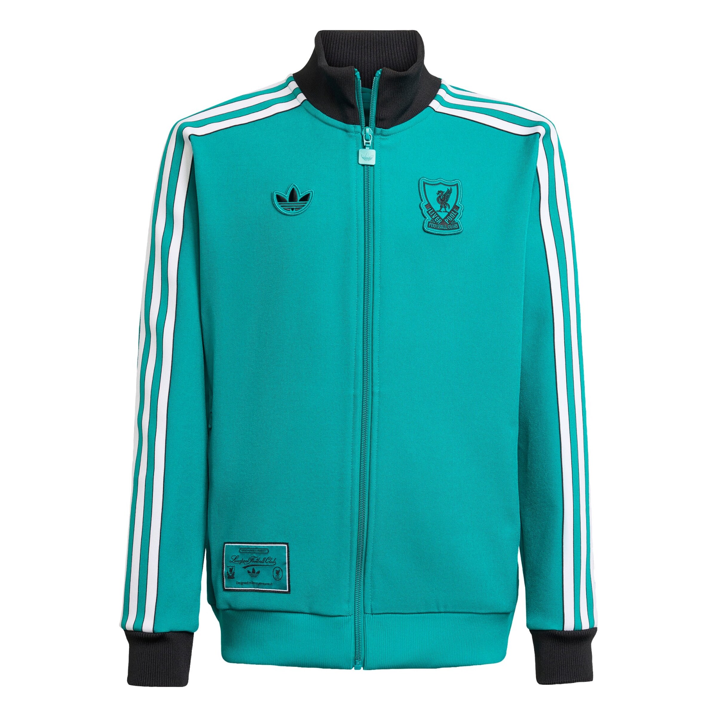 ADIDAS ORIGINALS Sportsweatjacke 'FC Liverpool Terrace Icons' in Grün: Vorderseite