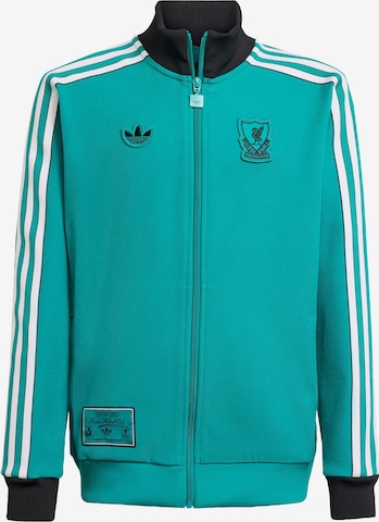 Veste de survêtement 'FC Liverpool Terrace Icons' ADIDAS ORIGINALS en vert : devant