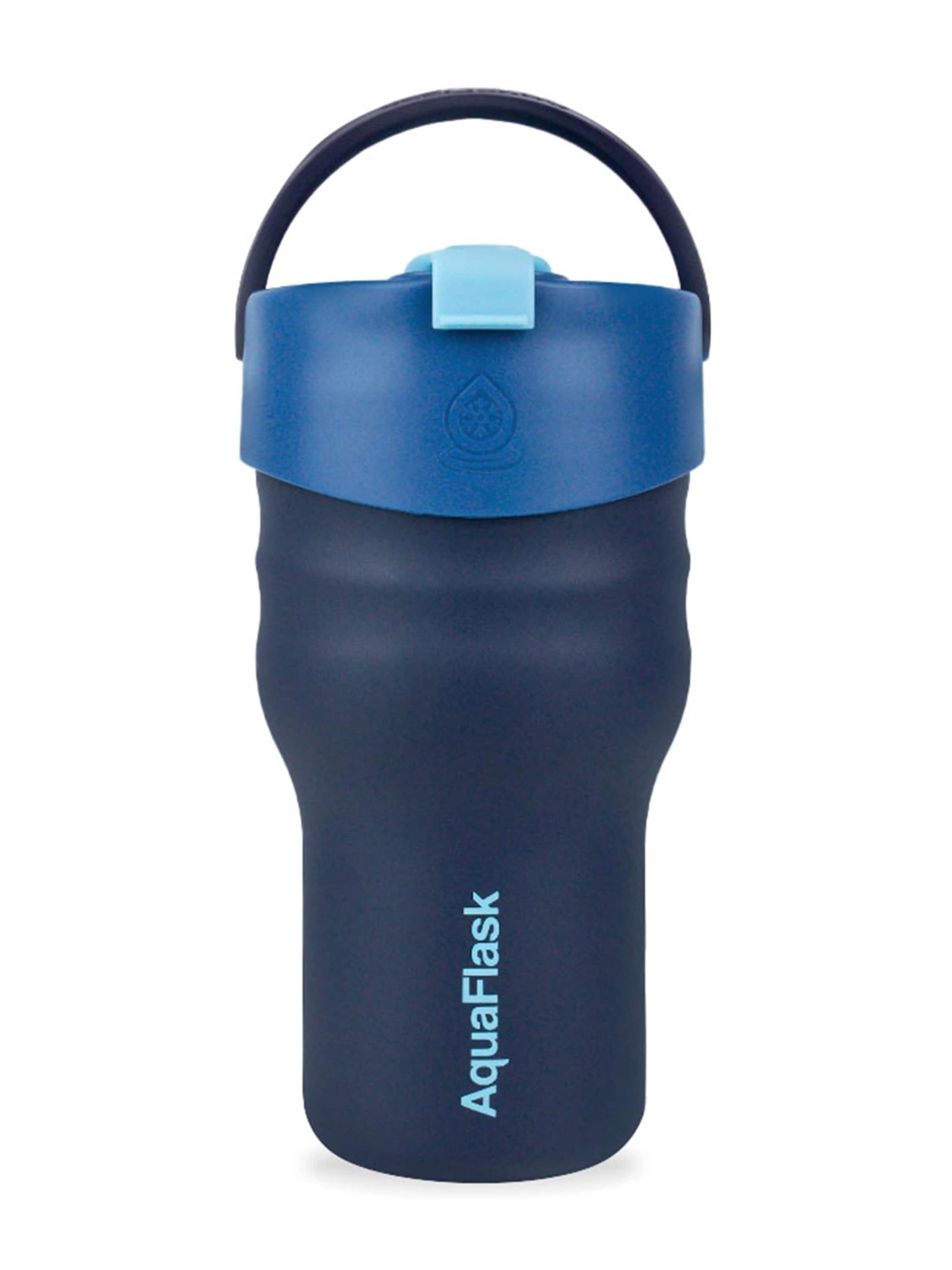 AquaFlask Láhev na vodu 'AquaFlask Termoláhev TUMBLER 591 ml' – modrá: přední strana