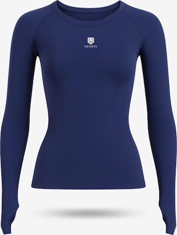 SWORTS Performance shirt 'Base' in Blue: front