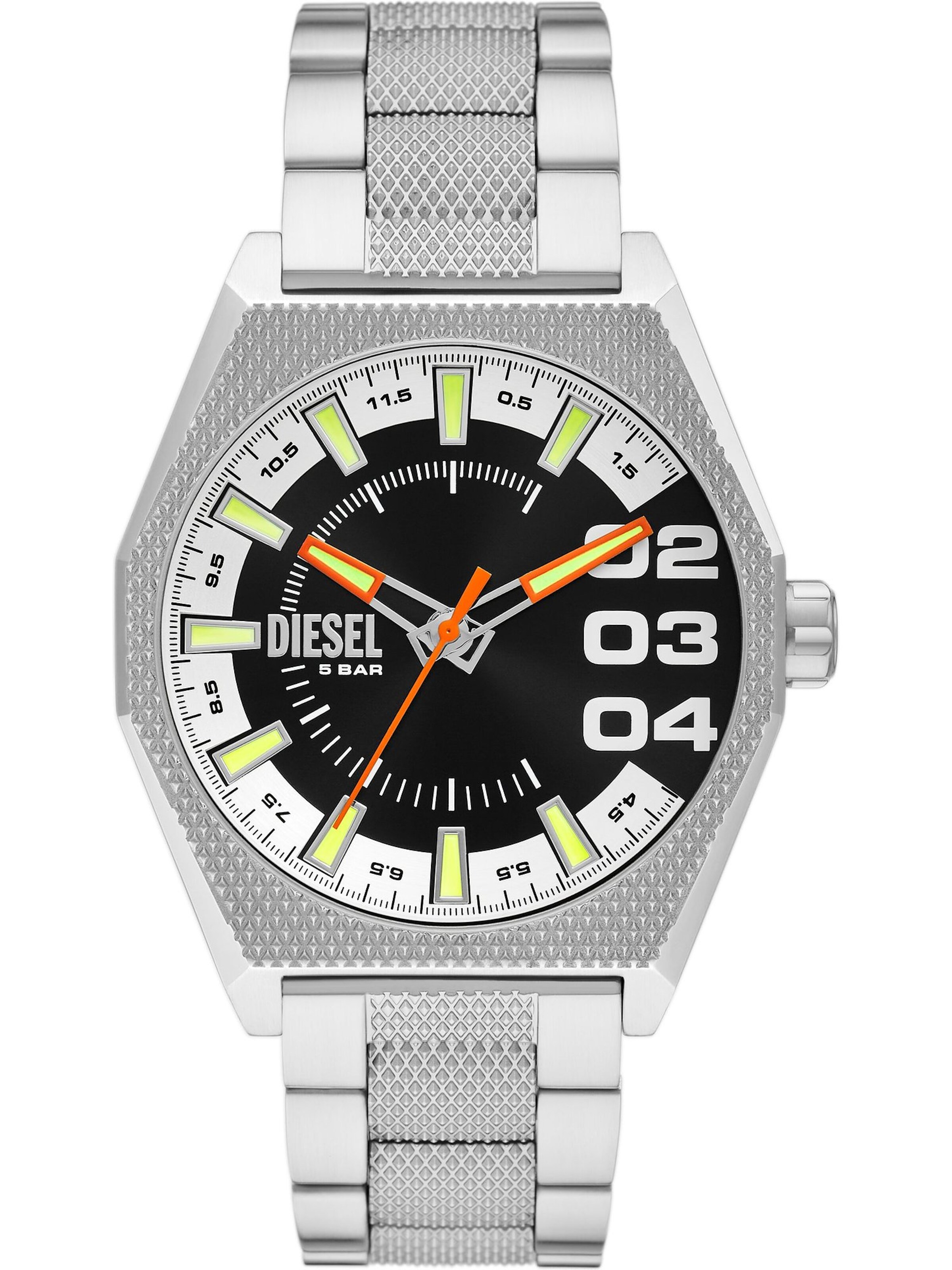 Montre à affichage analogique DIESEL en argent : devant
