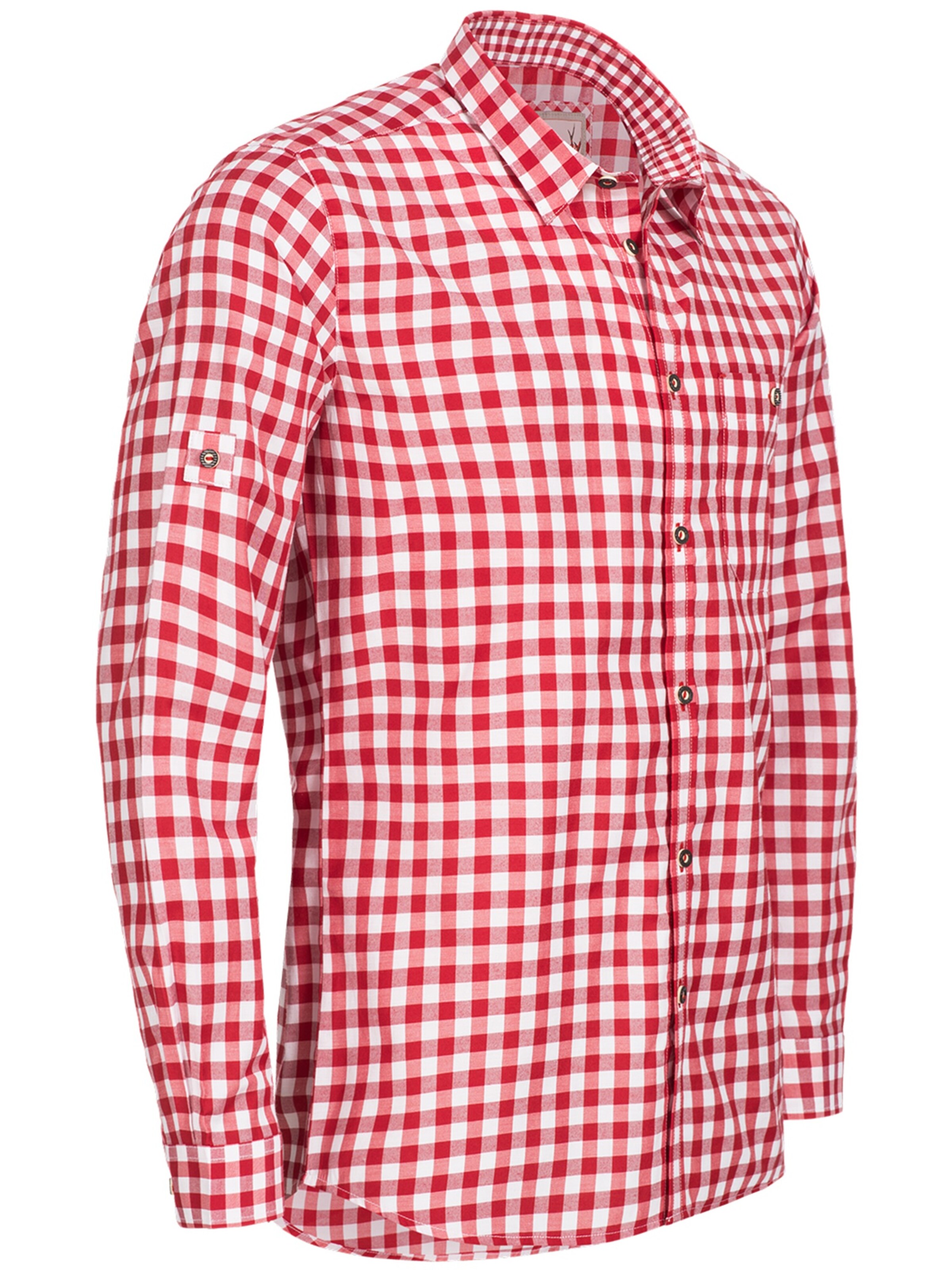 STOCKERPOINT - Ajuste regular Camisa tradicional 'Franzl' en rojo