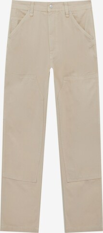 Pull&Bear Wide Leg Bukser i beige: forside