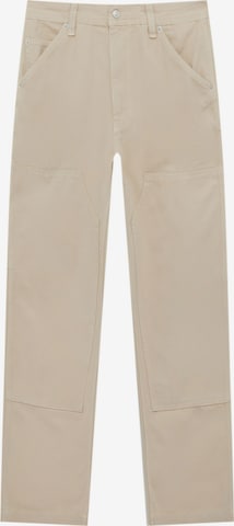 Wide leg Pantaloni di Pull&Bear in beige: frontale