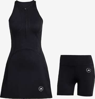 ADIDAS BY STELLA MCCARTNEY Set: Sportkleid und Sportshorts in Schwarz: Vorderseite
