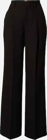 SCOTCH & SODA Wide leg Pleat-Front Pants 'Rose ' in Black: front