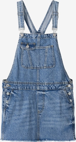 BershkaSuknja s tregerima - plava boja: prednji dio