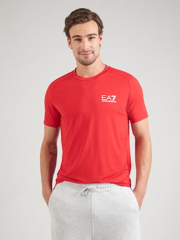 EA7 Emporio Armani Functioneel shirt in Rood: voorkant