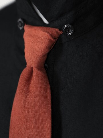 HACOY - Ajuste regular Camisa 'Linen Business Shirt' en naranja