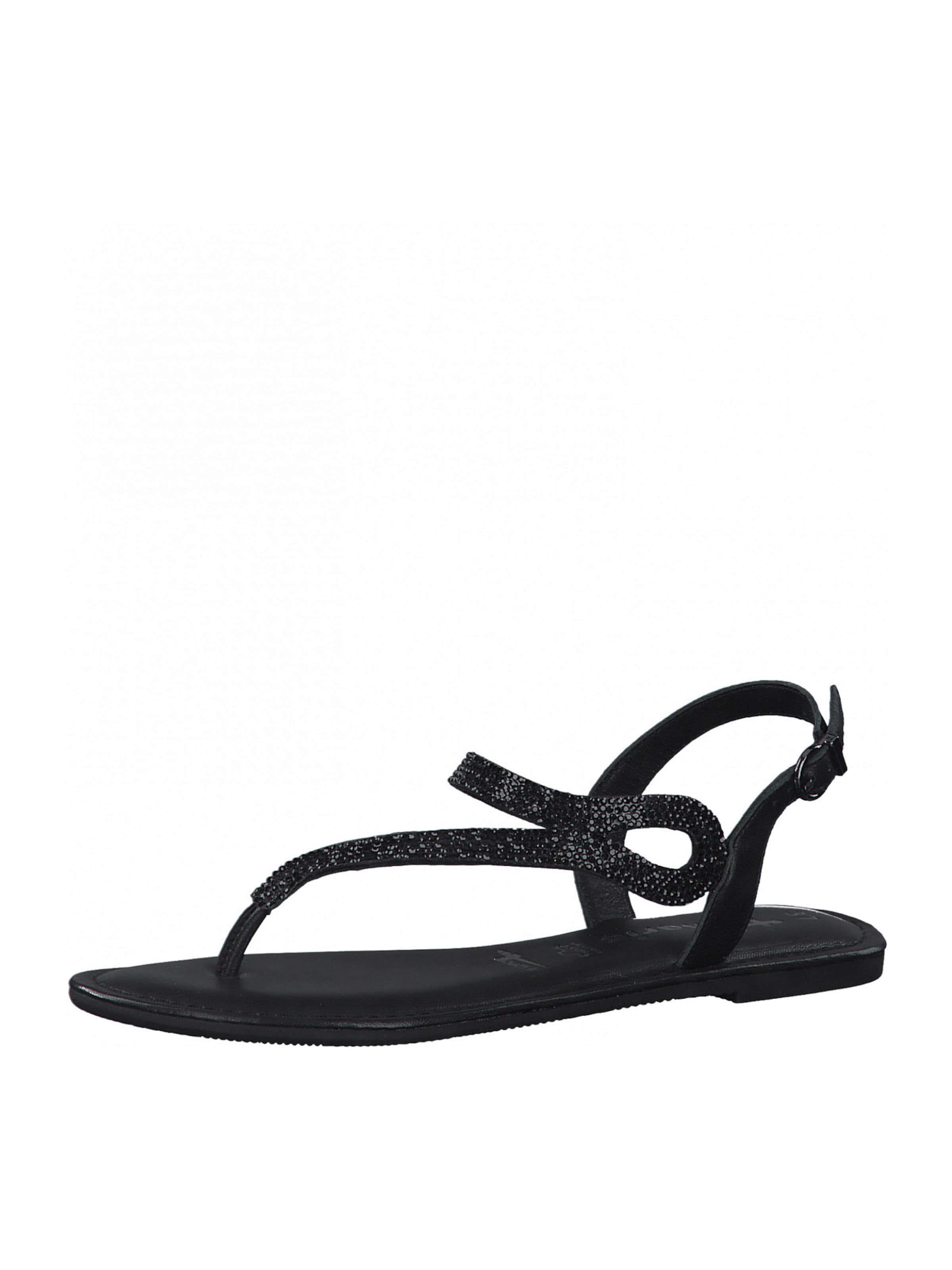 Tamaris Strap Sandals in Black: front