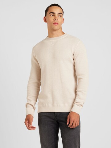 JACK & JONES Sweater 'JPRBLUCHRISTER' in Beige: front