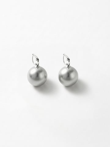 DNSK Copenhagen Øreringe 'SIGNE WaterproofSilver Stainless Steel Statement French Clip - Sanded Finish' i sølv: forside