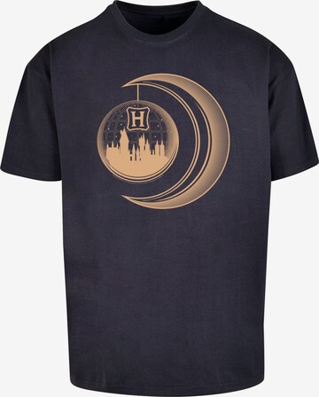 T-Shirt 'Harry Potter Hogwarts Moon' F4NT4STIC en bleu : devant
