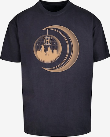 F4NT4STIC Shirt 'Harry Potter Hogwarts Moon' in Blau: Vorderseite