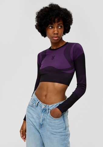 T-shirt QS en violet : devant