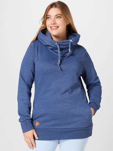 Ragwear Plus Sweatshirt in Blue: front