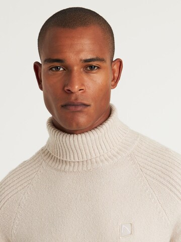 Pull-over 'Trace Col' CHASIN' en beige